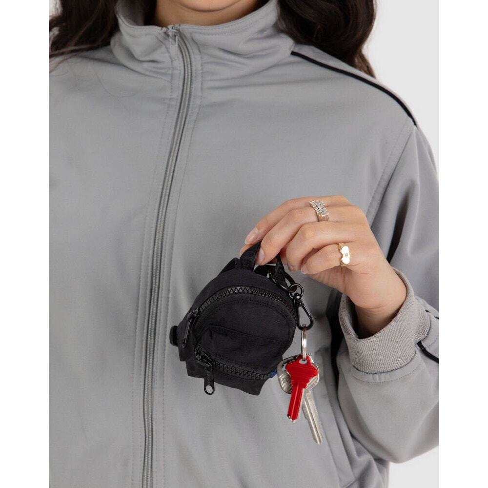 BAGGU Mini Backpack Bag Charm Purse Clip Black NEW - Picture 2 of 8